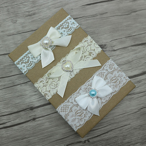 Jarretières en dentelle variées et abordables pour la mariée, jarretière simple en dentelle extensible avec perles bleues - Product Image 2