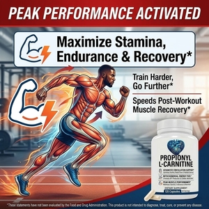 L-Carnitine Propionyl Liposomale Liquide pour une Production d'Énergie Cellulaire Améliorée, Santé Cardiovasculaire et Performance Sportive - Capsules - Product Image 4