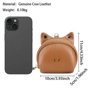 Porte-monnaie en cuir véritable AndoBag pour femmes, porte-cartes mini rétro, sac de rangement élégant et compact 3164 - Product Image 2