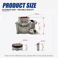 Kit de Juntas de Pistón y Bloque de Cilindro CQJB de 76 mm para Loncin YBS300 LX176MN, Repuestos para Motor de Motocicleta Todoterreno de 300 cc