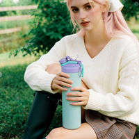 Bouteille isotherme Everich 1000 ml à double paroi en acier inoxydable avec support de téléphone et logo personnalisé