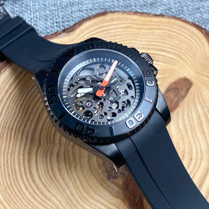 Đen nh72 cơ khí xem người đàn ông Hollow-out quay số 200m không thấm nước Diver Đồng hồ đeo tay cam phút Tay cong ban nhạc Chất liệu 40mm - Product Image 6