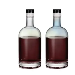 200ml-1000ml Leere recycelbare Flint Liquor Wein Wodka Tequila Whisky Glasflasche für Getränke, Whisky, Wodka