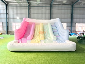 Toboganes Inflables Pastel, Tobogán <span class=keywords><strong>con</strong></span> <span class=keywords><strong>Piscina</strong></span> de Pelotas para Fiestas Infantiles en <span class=keywords><strong>Alquiler</strong></span> - Product Image 1