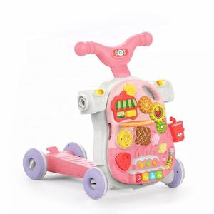 Suministros y productos de Andador de actividades para bebés multifunción de pie para sentarse a caminar 5 en 1 cochecito de coche mecedora manual para bebés - Product Image 2