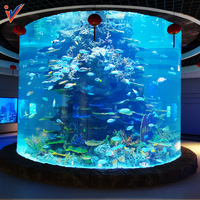 Abgehängter ganzer klarer Aquarium-Zylinder-Teich behälter Keine Klammer elektrisch/niedrig