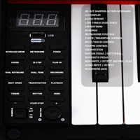 Kerid Upright Digital Piano 88 Keys Acoustic Piano Keyboard Piano Professionnel Hammer Action Weighted Digital Piano