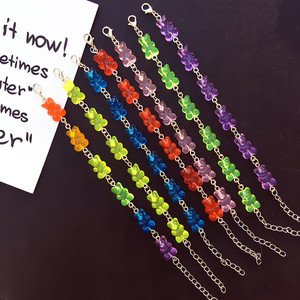 La pulsera de oso de gelatina de Color caramelo más vendida, <span class=keywords><strong>pulseras</strong></span> de abalorios de oso de goma de resina <span class=keywords><strong>para</strong></span> niñas y niños - Product Image 4