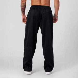 Men's Lightweight Wide Leg Sweatpants Polyester Cotton Breathable <b>Elastic</b> Waist Side Stripe Casual Sport Pants - Product Image 4