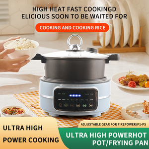 Olla de arroz y freidora de aire 3 en 1 de 4.5L de acero inoxidable, totalmente automática, sin aceite, con temperatura supercaliente y visualización, para cocina - Product Image 2