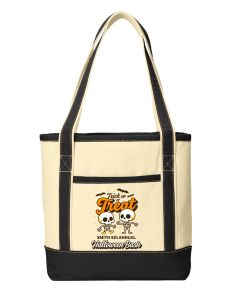 Sac fourre-tout en toile épaisse 12 oz avec logo personnalisé, idéal pour les cadeaux de club de vin, réutilisable, avec soufflets contrastants, sac de courses à bandoulière, sac bateau - Product Image 3