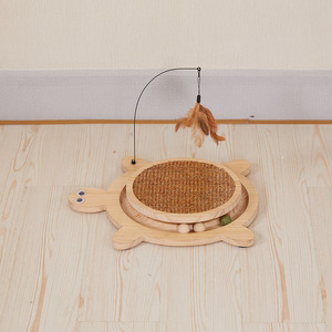 Tự nhiên sisal mèo gãi Hội Đồng Quản trị rắn gỗ mèo claw Hội Đồng Quản trị rùa hình rùa mô hình scratcher với lông catnip - Product Image 2