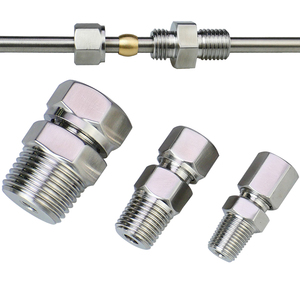 304 Paslanmaz Çelik Yüksük Düz Dövme ve Parlatılmış Boru Bağlantısı M6*1 M8*1 1/8 1/4 1/2 Dişli - Product Image 1