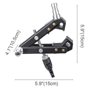 ที่หนีบหัวขาตั้งกล้องโลหะพร้อมลูกบิดล็อคสำหรับกล้องดิจิตอลแบบพกพา - Product Image 4