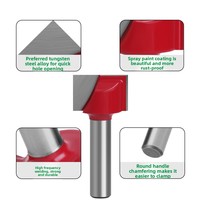 Mata Bor Pembersih Dasar Tungsten Carbide 6mm, Pemotong Kayu, Trimmer, Router Bit, Alat Pertukangan Kayu