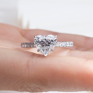 Messi Gems MSR-1814 Or blanc 18 carats Forme de cœur Diamant Bijoux pour femmes - Product Image 4