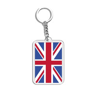 Porte-clés personnalisés en gros, porte-clés en métal et acrylique avec logo personnalisé, drapeau national Mexique, Italie, États-Unis, drapeau américain