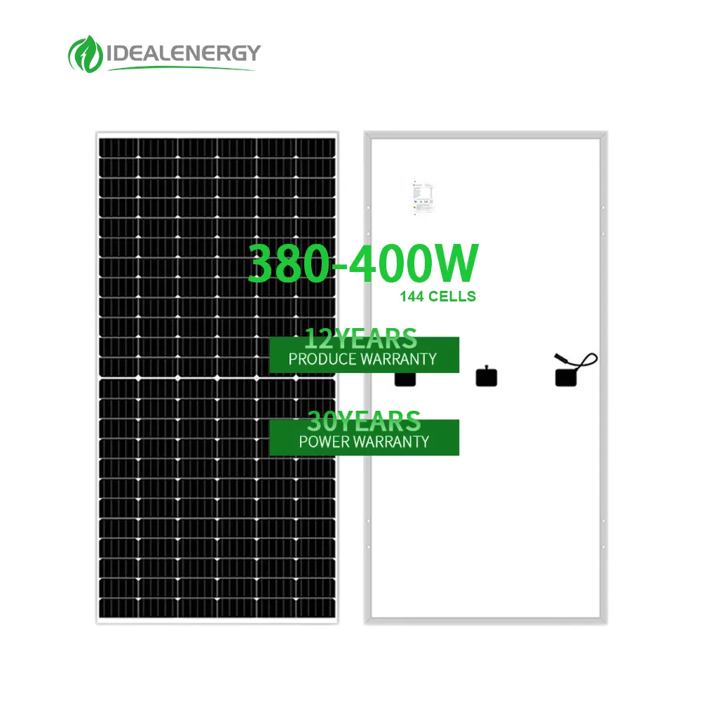 Panel Surya Matahari 12 Volt IDEAL Harga Sel 80V 72 Mono Gratis Pengiriman 380 W 385 W 390 W 395 W 400 W Harga Panel Surya Di Dubai