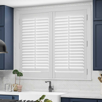 Persianas Tradicionales de PVC para Sala de Estar, Persianas de Plástico Imitación Madera y de Madera