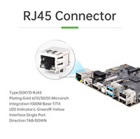 Conector Hembra RJ45 8P8C con Carcasa PA46, Contactos de Aleación de Cobre, para Aplicaciones de Red Cat5/Cat6 en PCB, Precio de Fábrica, Mejor Marca