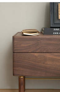 โต๊ะข้างเตียงไทเลอร์หรูหราพร้อมพื้นผิวไม้ระดับพรีเมี่ยมดีไซน์ทันสมัยและการจัดเก็บที่กว้างขวางสำหรับการตกแต่งห้องนอนที่ทันสมัยและทุกวัน - Product Image 3