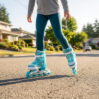 ZHOYA SPORT Patins à roulettes en ligne unisexes ajustables pour débutants, en PU, maille et TPR, tailles 35-38, vente en gros