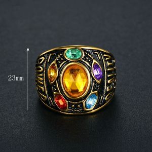 Anillo de <span class=keywords><strong>Thanos</strong></span> para Hombre, Acero Inoxidable, Chapado en Oro, Gema del Tiempo, Joyería de Moda Marvel, Accesorios para Fiestas - Product Image 2