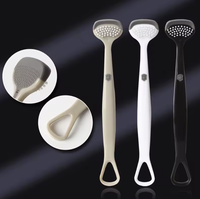 Grattoir à langue réutilisable double face en silicone souple de qualité médicale, écologique et antidérapant, idéal pour les voyages