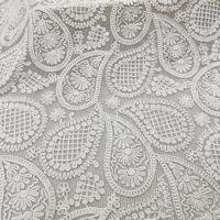 Guangzhou grande goutte d'eau broderie 3D plaque broderie dentelle cajou pur coton fil tissé Technique creux maille tissu pour