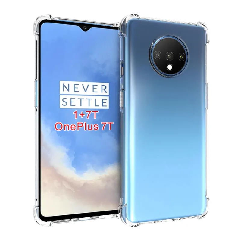 Airbag Shockproof Crystal Clear Silicon Soft TPU Back Case For OnePlus 7T