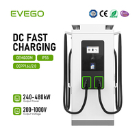 Station de recharge rapide pour véhicules électriques EVEGO 320 kW OCPP2.0.1 à double borne, avec télécommande intelligente, CCS2 GBT