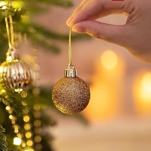 Mini décorations suspendues vendues en usine pour décorations d'arbre 3/4/5/6/8/10cm Décorations de Noël Navidad Ensemble de boules de Noël - Product Image 4
