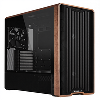 Boîtier PC ATX Lian Li LANCOOL 217 en bois de noyer véritable, tour moyenne, 5 ventilateurs PWM préinstallés, 2x170mm, 2x120mm, 1x140mm, alimentation flexible