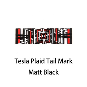 Accessoires de voiture Autocollants décoratifs modifiés Décalcomanies de carrosserie en métal 3D à carreaux pour <span class=keywords><strong>Tesla</strong></span> Model 3 Y S X - Product Image 1