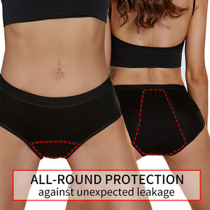 กางเกงชั้นในสตรีมี<span class=keywords><strong>ประจำเดือน</strong></span>ผ้าฝ้ายทำจากไม้ไผ่กันซึม4ชั้นสำหรับผู้หญิงมีประจำเดือน - Product Image 4