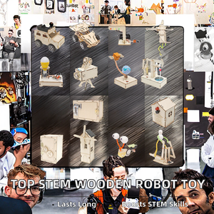 En Çok Satan Çevre Dostu STEM Bilim Mühendislik Ahşap Robot Oyuncak Yaratıcı 3D Özellikler Bilim Mühendislik - Product Image 2