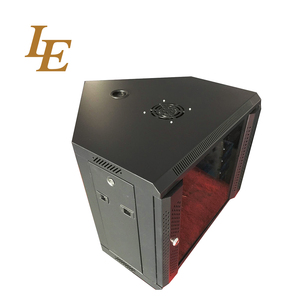 Gabinete de Datos de Pared de 19 Pulgadas 4-12U, 600 mm de Ancho, 430 mm de Profundidad, Gabinete de Red Triangular Negro - Product Image 3