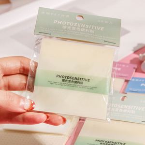 HengXin UV Discoloration Transparent Sticky Note Creative Stationery Memo <b>Pad</b> With Sticky 3*3inch - Product Image 4