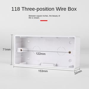 Enchufes de interruptores Caja inferior de pared montada Caja de terminales de cable Caja de conexiones Conexión de toma de corriente eléctrica de PVC - Product Image 4