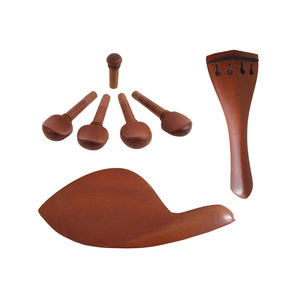 Juego de tres piezas de accesorios de violín de madera al por mayor: incluye puente, cordal, pasadores de cordal, varilla de tensión, placa de puente y soporte de hombro - Product Image 6