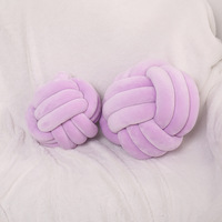 Soft Knot Ball Kissen Round Throw Kissen Kissen Home Decoration Plüsch Throw Knotted Pillow Handmade Round Plush