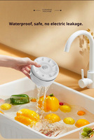 Lavadora portátil de frutas y verduras con USB, purificador de agua con un solo clic, eliminación de residuos de pesticidas, esterilizador de alimentos para limpieza