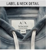 Sudadera con Capucha Extra Grande Personalizada con Lavado Ácido y Tie-Dye |   Sudadera de Felpa de Algodón de 300 g/m² |   Venta al por Mayor de Artículos Personalizados con Impresión Azul Vintage - Product Image 5