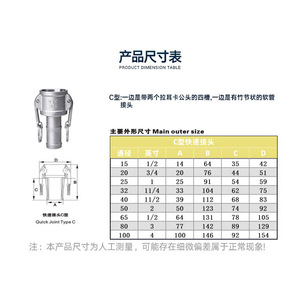 Conector Hidráulico de Compresión de Acero Inoxidable, Tipo Pagoda, Conector de Tubería Hidráulica Tipo C, Adaptador Recto Hembra de 1 Pulgada - Product Image 3