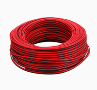 RVB Kupfer-Aluminium-Verbundkabel Rot-Schwarz Zweikerniges Parallelkabel Flexibles PVC-Mantel 2,5mm Überkopf-Überwachungs-Stromkabel 12V