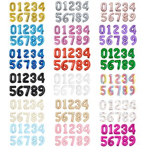 Globos <span class=keywords><strong>de</strong></span> papel <span class=keywords><strong>de</strong></span> aluminio <span class=keywords><strong>de</strong></span> 14-52 pulgadas Decoraciones para fiesta <span class=keywords><strong>de</strong></span> cumpleaños <span class=keywords><strong>de</strong></span> bebé al por mayor Incluye números 0-9 Globos - Product Image 1
