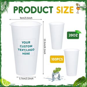 Gobelet en plastique PP transparent à paroi simple, imprimé avec logo personnalisé, jetable, 500 ml, 600 ml, 700 ml, 1000 ml, pour thé au lait à bulles Boba - Product Image 2