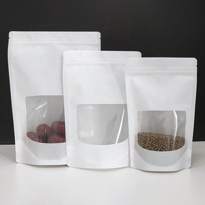 <span class=keywords><strong>Bolsas</strong></span> de sellado con cierre de cremallera para alimentos, paquete de plástico para comida, con ventana cuadrada, color blanco, venta al <span class=keywords><strong>por</strong></span> <span class=keywords><strong>mayor</strong></span> - Product Image 2