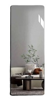 Miroir mural flexible incassable auto-adhésif sans verre pour la décoration de la maison, la salle de bain, le maquillage