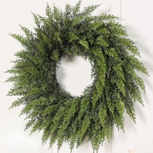 Wholesale 30/40/50/60cm Artificial Rattan Green Pine <b>Christmas</b> Wreath for <b>Christmas</b> Outdoor Home Wall Pendant Decoration - Product Image 1